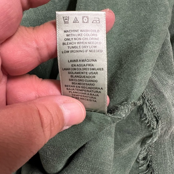 Billy T Womens Pine Green Long Sleeve Button Up City 2-Way Shirt Dress Size M - Picture 9 of 9